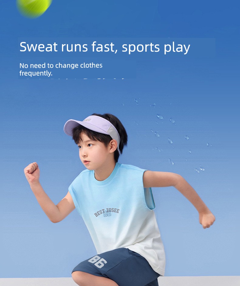 Zuoxi Children's Clothing Boys' Quick-Dry Set Children's Sports Vest and Shorts Two-Piece Mesh Summer Outfit 2026 New Trendy Style — 9