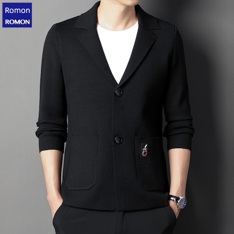 Romon Blazer V-collar Slim knitting Cardigan
