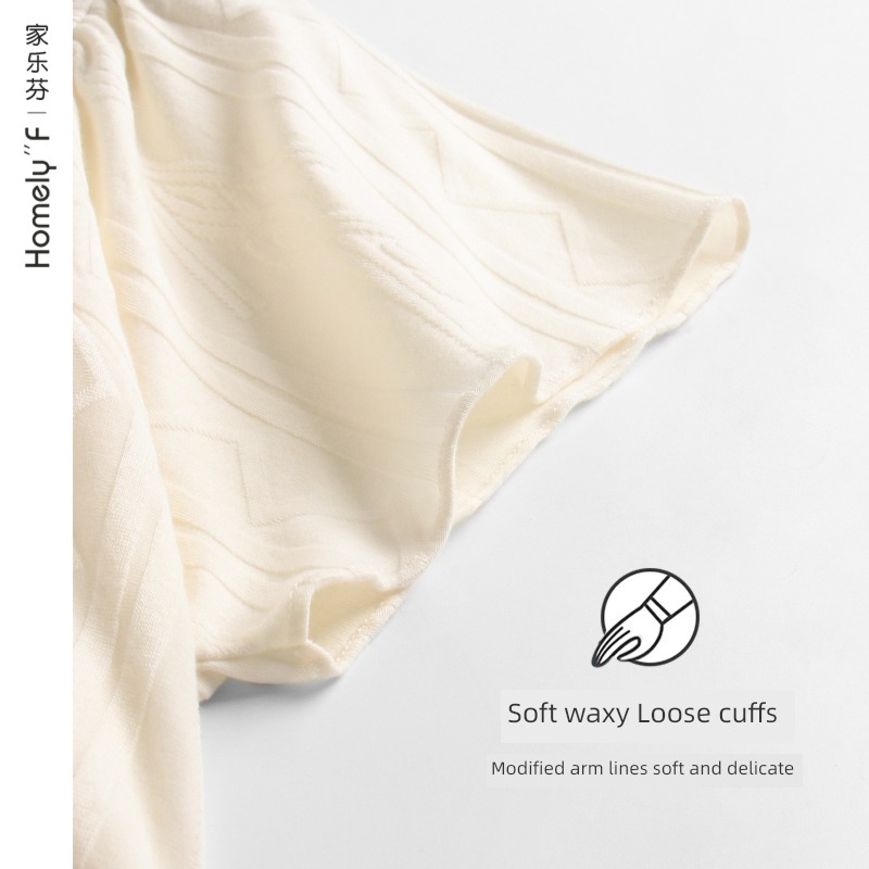 Carrefen pure cotton summer white Princess style Nightdress