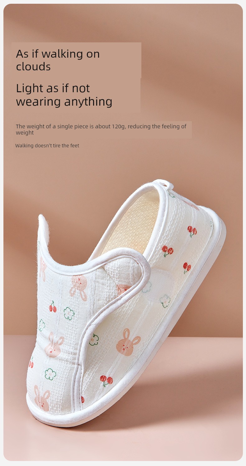 Postpartum Shoes with Covered Heels, All-Season Style, Soft-Soled, Non-Slip, for Pregnant Women, Autumn, Postpartum, Thick-Soled, Summer Thin Cotton — 13