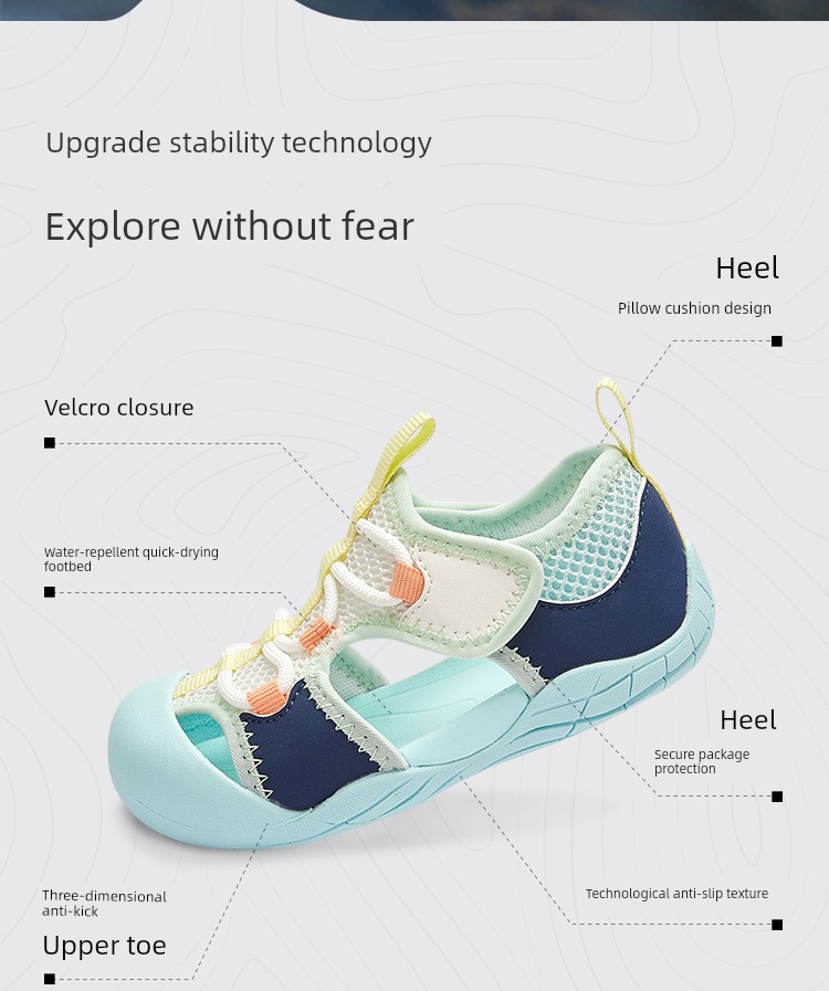 [Bee Wish Society] Balabala Kidsren's Shoes, Kidsren's Sandals, Quick-Drying, Soft-Soled, Breathable, Sports-Friendly Summer Shoes — 5