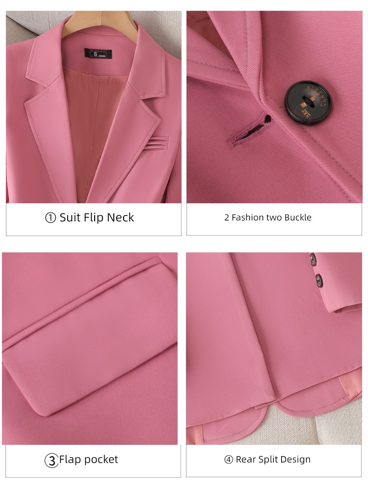 loose coat female Pink thickening Cotton clip leisure time suit loose coat