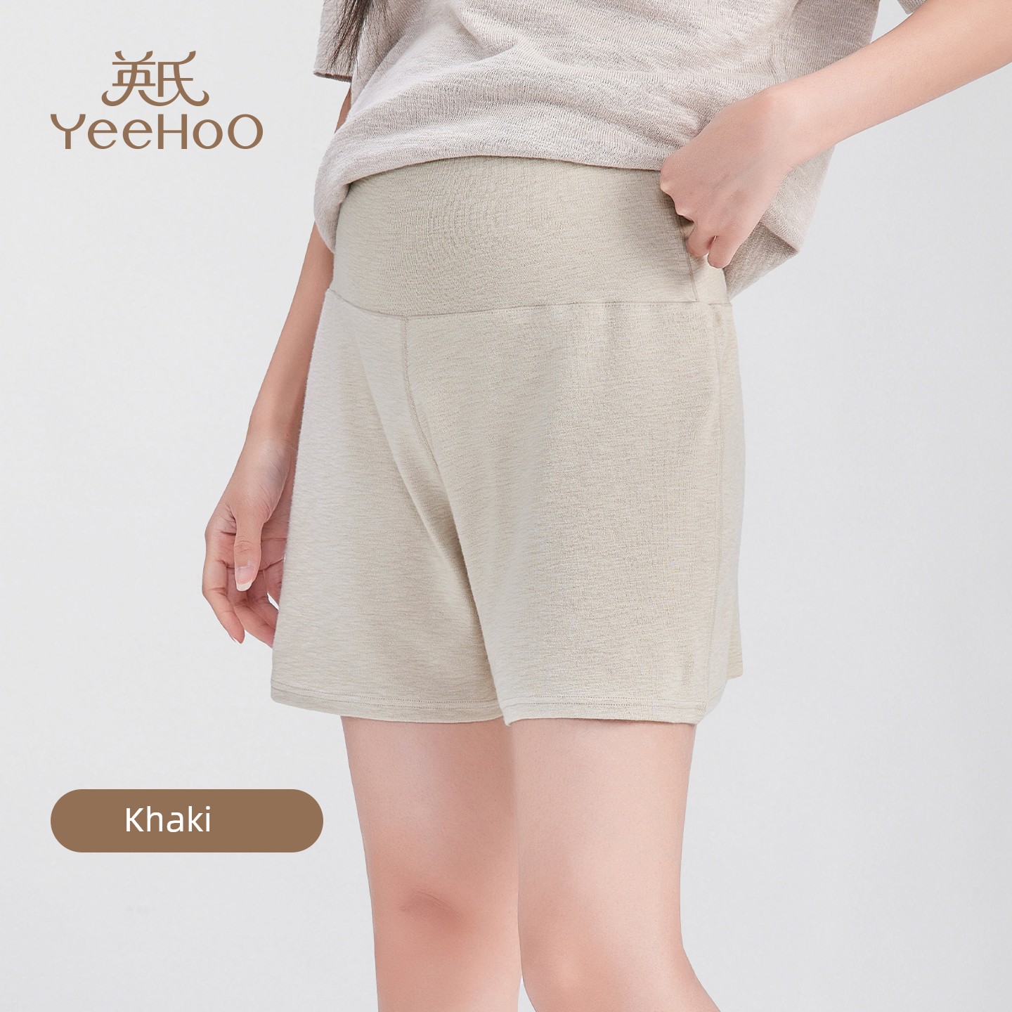 Yeehoo Maternity Shorts, Summer Thin Style, Stretchy, Suitable for Early, Mid, and Late Pregnancy, Casual Versatile Maternity Shorts — 3