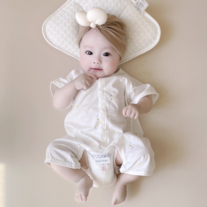Summer Pure Cotton Cardigan Homewear Children's Jumpsuit — 16