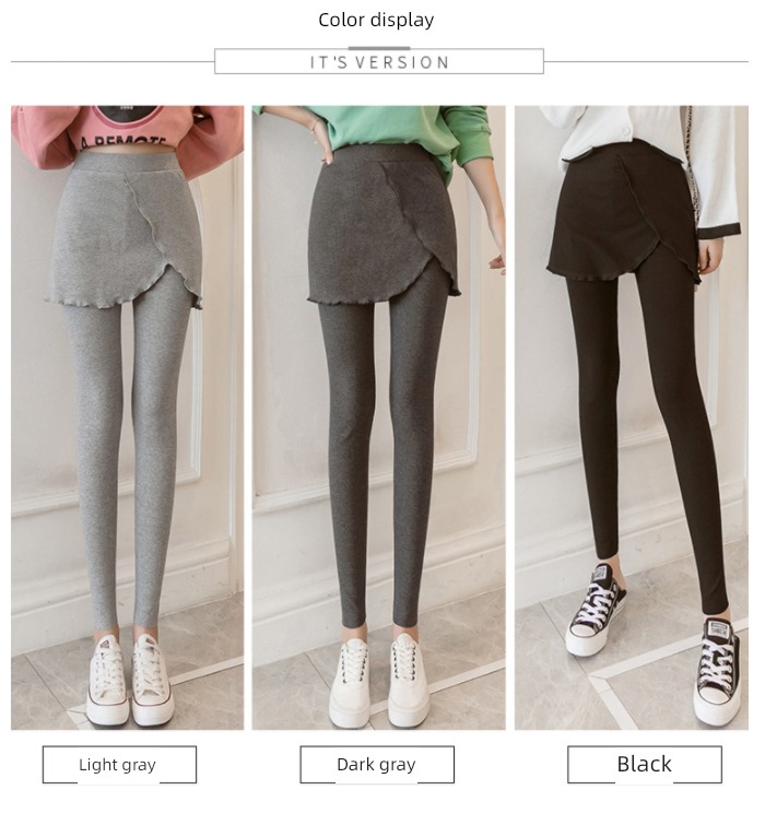 Buttocks Fake two pure cotton autumn Thin money Tight fitting Culotte