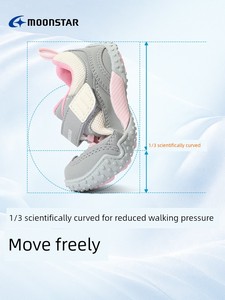 Moonstar 2-8 Years Old Toddler Shoes with Helmet-Style Anti-Kick Design, Functional Sports Shoes for Boys and Girls