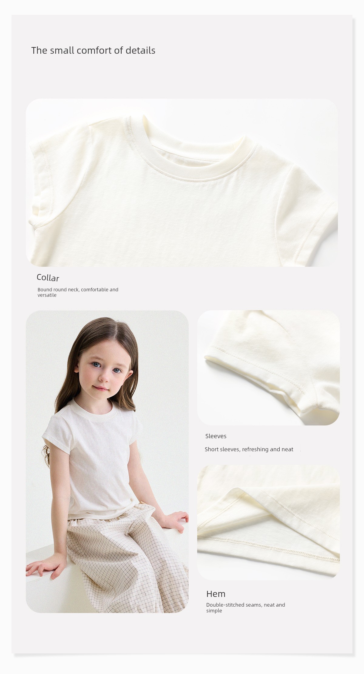 Baby Summer New Versatile Simple Solid Color Short-Sleeve T-Shirt for Girls 2026 Fashion Children's Top Trendy — 15