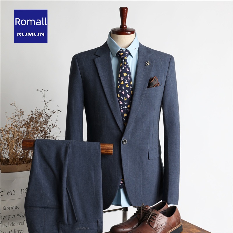 Romon autumn Self-cultivation groomsman leisure time man 's suit suit