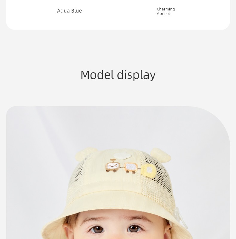 Baby Hat Thin Summer Baby Boy Sun Protection Hat Newborn Small-Month Sun Hat Outing Infant Bucket Hat — 21