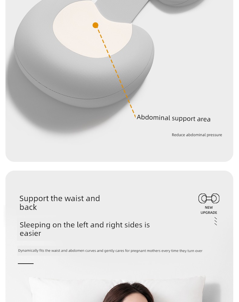 Nila Side Sleeping Pillow for Pregnant Women, Pregnancy Side Sleeping Pillow, Waist Support Side Sleeping Pillow, Belly Support Memory Pillow, Relieve — 5