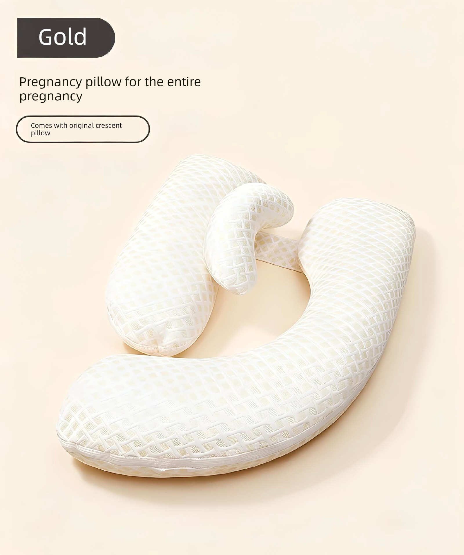 Invebaby Pregnancy Pillow for Waist Support, Side Sleeping, and Belly Support, Special Pillow for Sleeping during Pregnancy, Gift — 19