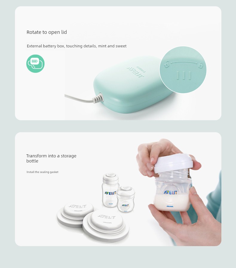 Philips AVENT Genuine Goods Electric Manual Dual-Use Breast Pump Bass Portable Unilateral Massage Milking Breast Pump — 27
