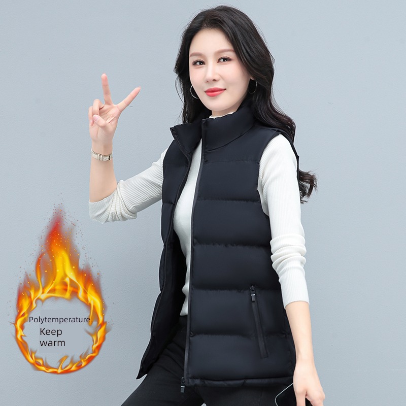 black Wear out jacket Big size winter clothes Down cotton Vest