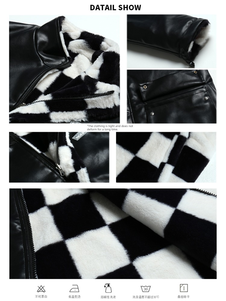 loose coat female Fur in one thickening Plush Cotton loose coat