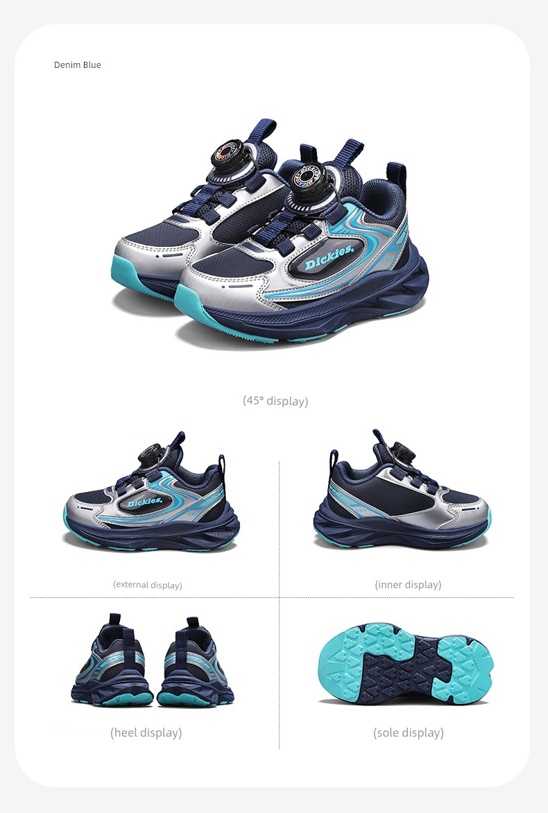 Dickies Children's Sports Shoes for Boys and Girls, 2026 Autumn New Model, Children's Non-Slip Thick-Soled Height-Increasing Dad Shoes — 23
