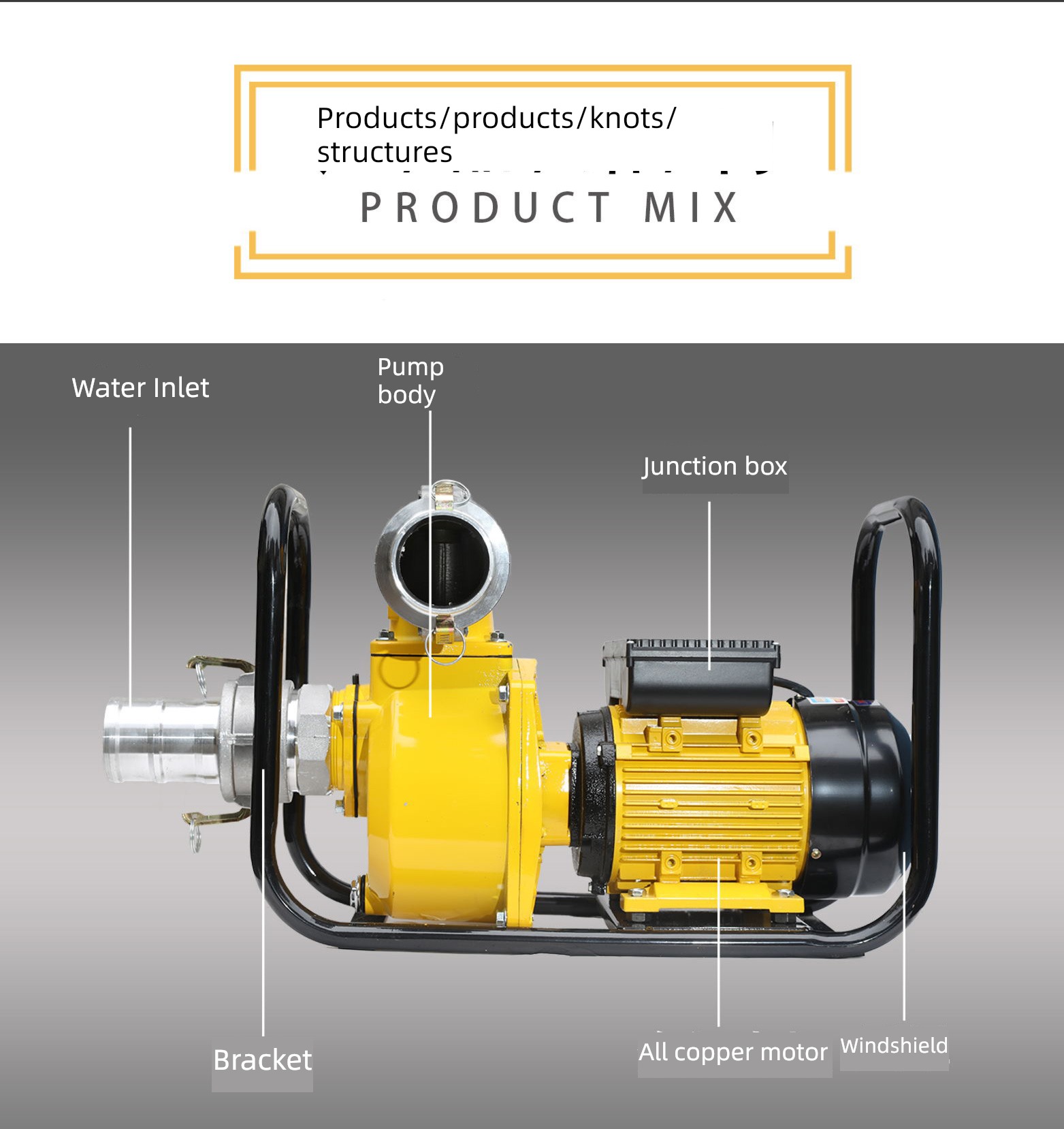 high speed 1.5 / 2 / 3 inches Large flow Self priming gasoline