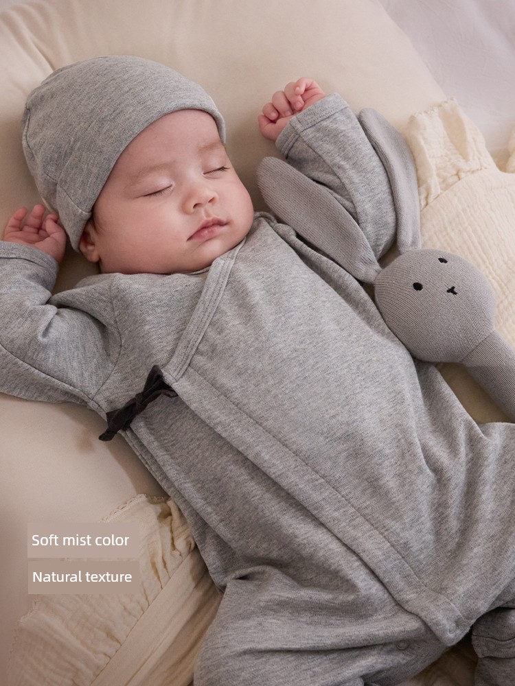 Koala Nose [Pure Color Soft Mist·Newborn Atmosphere] Basic Versatile Four-Season Romper for Newborns — 2