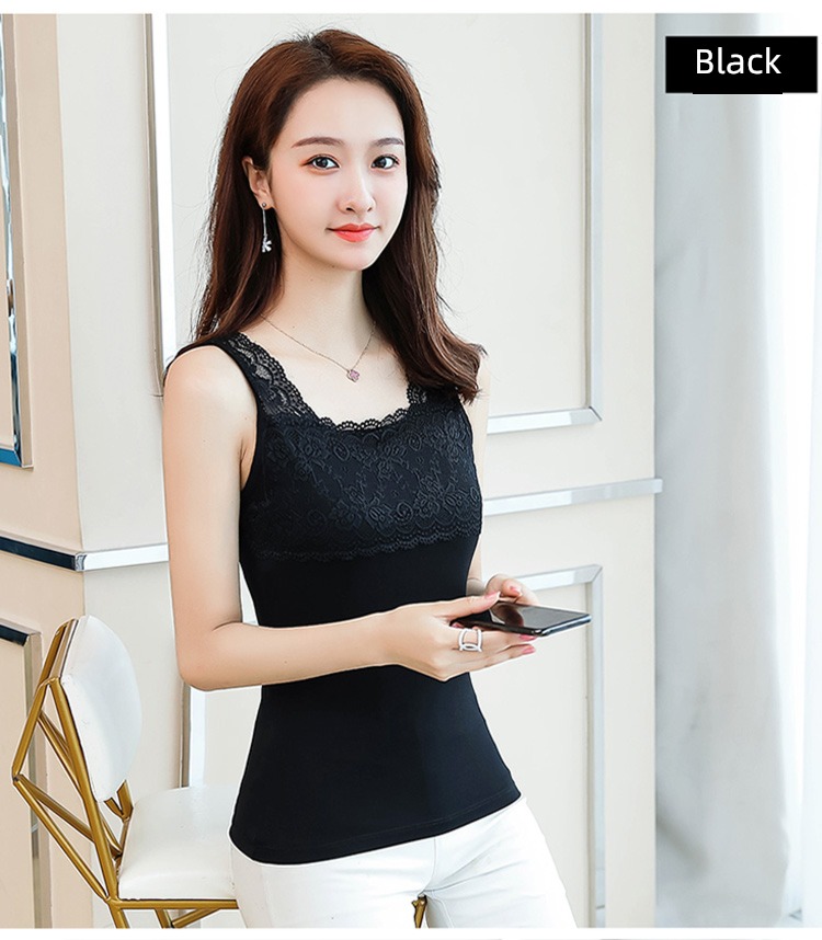 modal  Self-cultivation Inner lap Wear out Black and white vest