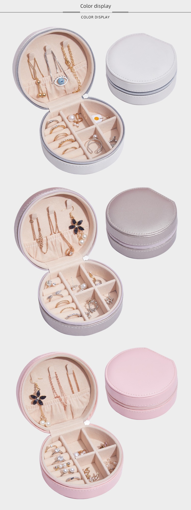 Portable Ear Studs Earrings the republic of korea Ins wind Jewelry box