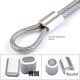 Wire rope snap buckle 8-shaped aluminum sleeve aluminum chuck wire rope snap buckle double-hole aluminum sleeve wire rope lock buckle