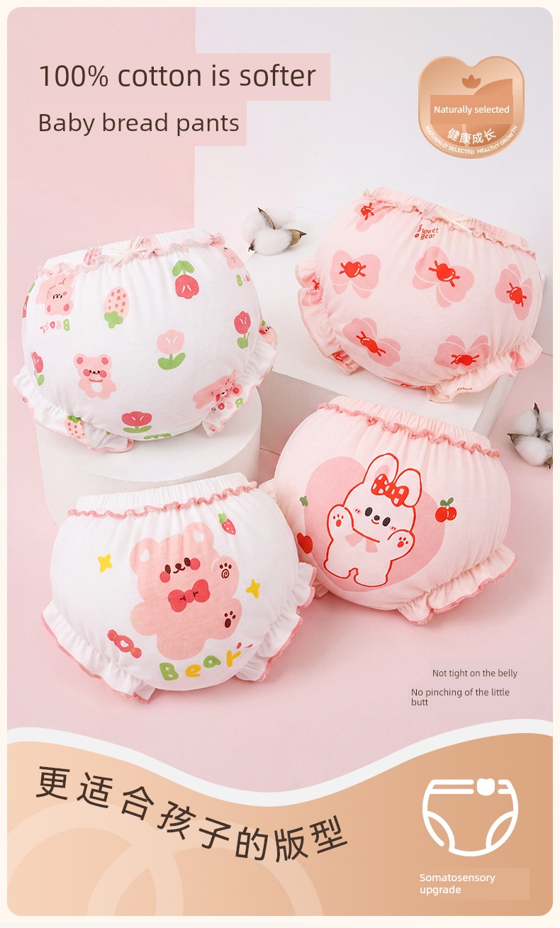 Girls' Baby Triangle Cotton Underwear — 3