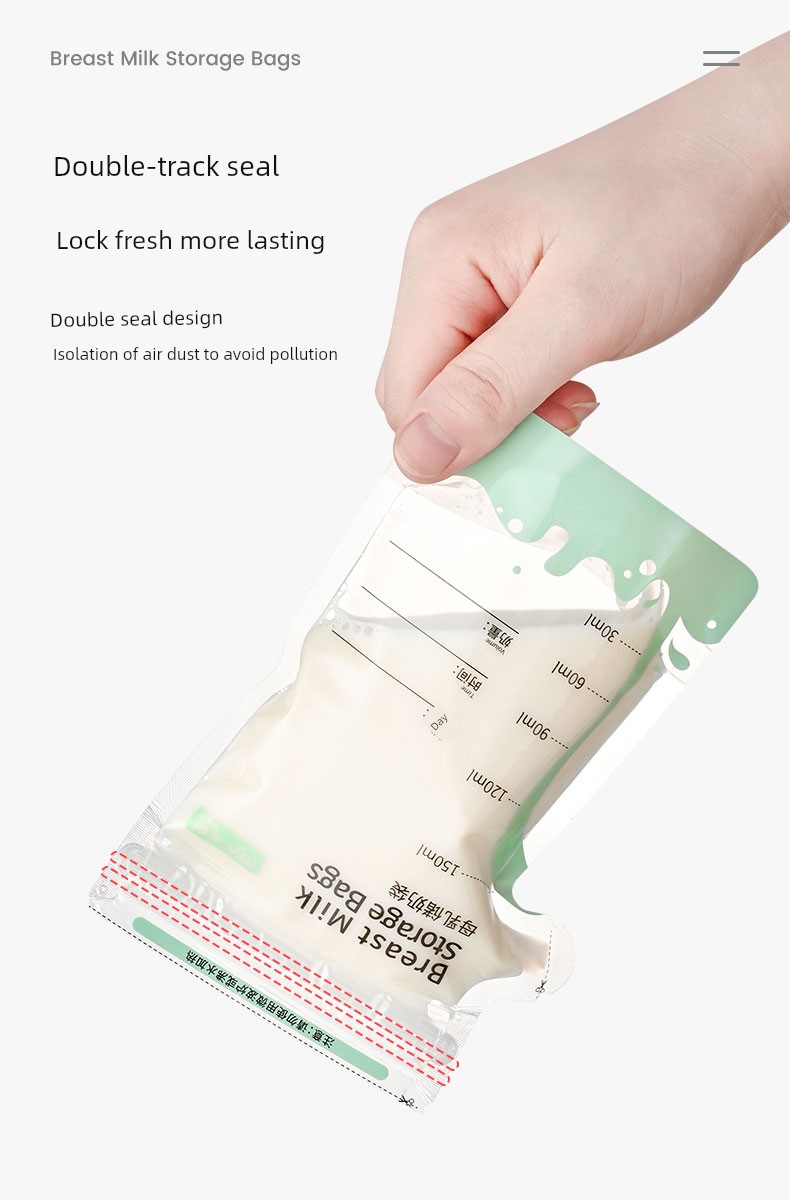 Creer Breastmilk Storage Bags Breast Milk Freshness Protection Package 80ml Small Capacity Disposable Frozen Refrigerated Storage Milk Bag 125ml — 8