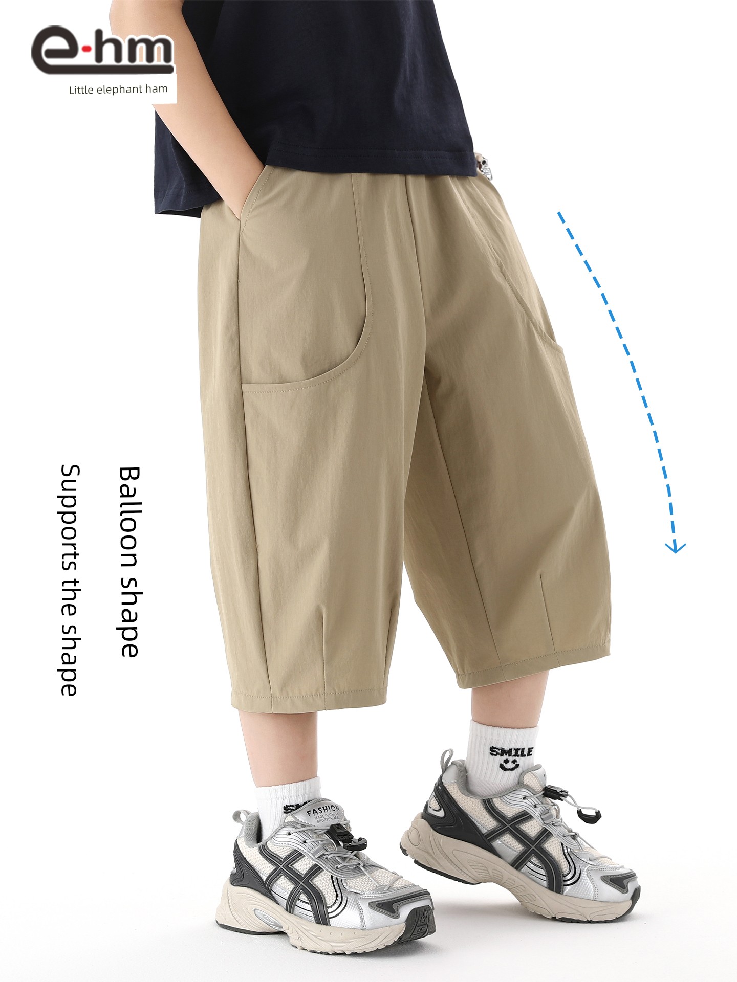 Little Elephant Ham Children's Clothing Boys' Pants Summer Thin Style Children's Summer Wear Cropped Pants 2026 New Model Big Kids Cool Shorts — 2