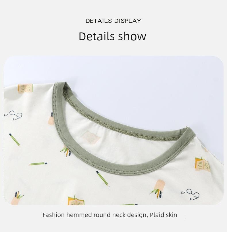 Modal Kids Pajamas Spring and Summer Thin Boys' Home Wear Boys Intimates Suit Teen Autumn Clothes Long Johns — 20