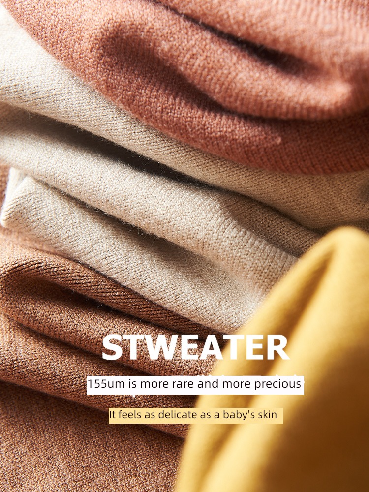 Inner lap leisure time business affairs Self-cultivation white High collar sweater