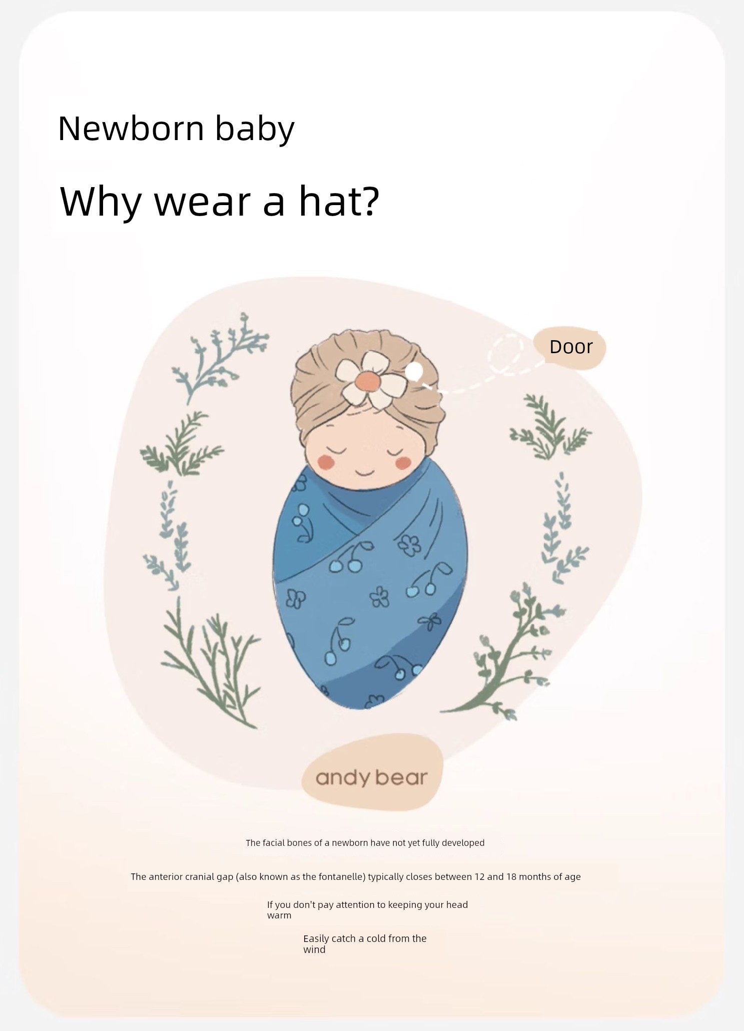 Newborn Baby Hat Autumn and Winter Class a 0 to 3 Months Infant Hat for Newborn Boys and Girls Small Age Group Outdoor Hat — 4