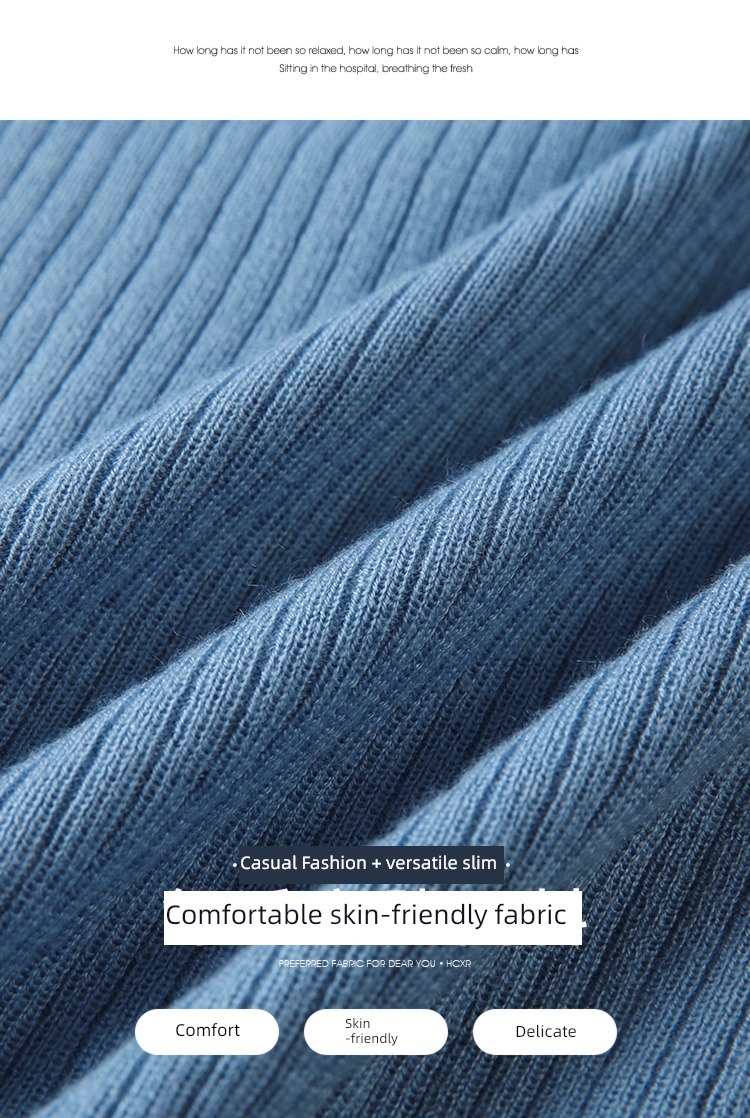 Vertical reduction Korean Fake two Splicing Condom V Collar sweater