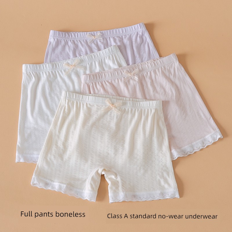 Kids Safety Pants Girl Safety Panties Two-in-One Summer Thin Baby Little Girl Boxer Base Shorts