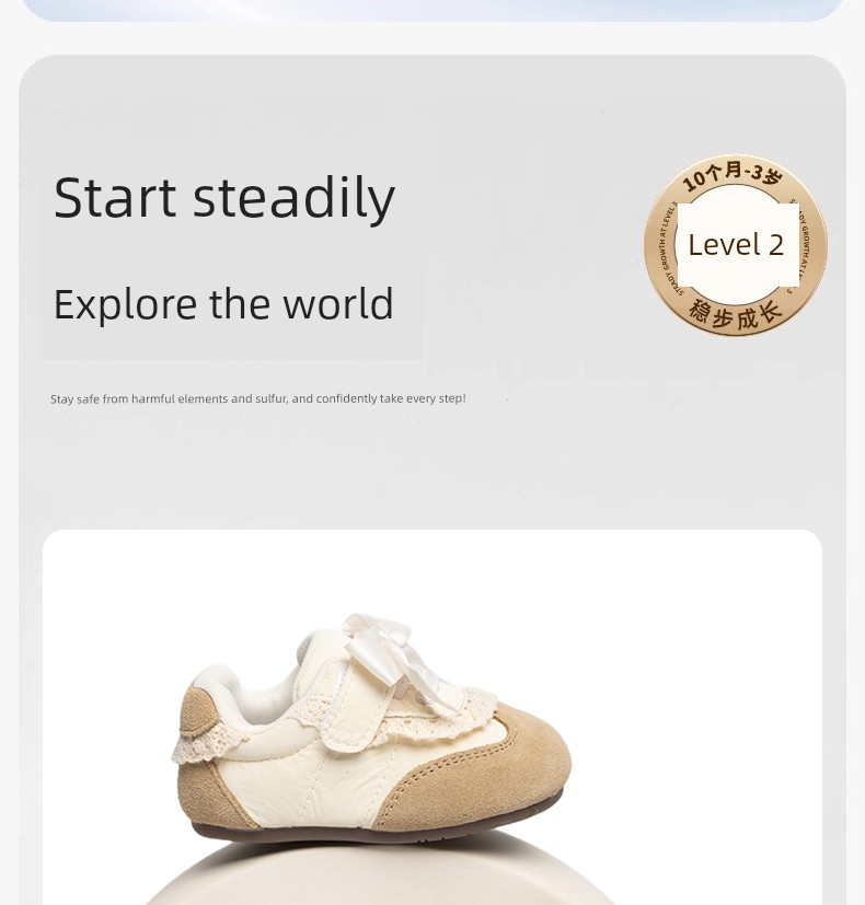 Harden Bear Baby Girl Princess Shoes Spring Soft-Soled Baby Toddler Shoes 2026 New Girls' Bow-Knot Single Shoes — 5