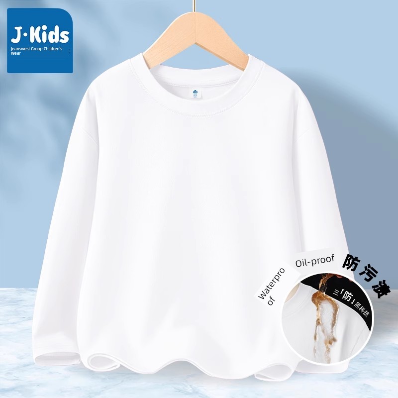 Zhenvis J. Kids Kids White Short Sleeve Summer Pure Cotton Three-Proof Half Sleeve Pure Color New Arrival Boys Girl T-Shirt — 2