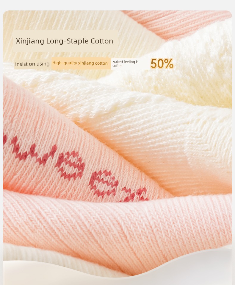 Baby Socks Infant Spring and Autumn Pure Cotton Class a Girls' Autumn and Winter One-Year-Old Cotton Socks Children's Non-Binding Mid-Tube Socks Autumn — 2