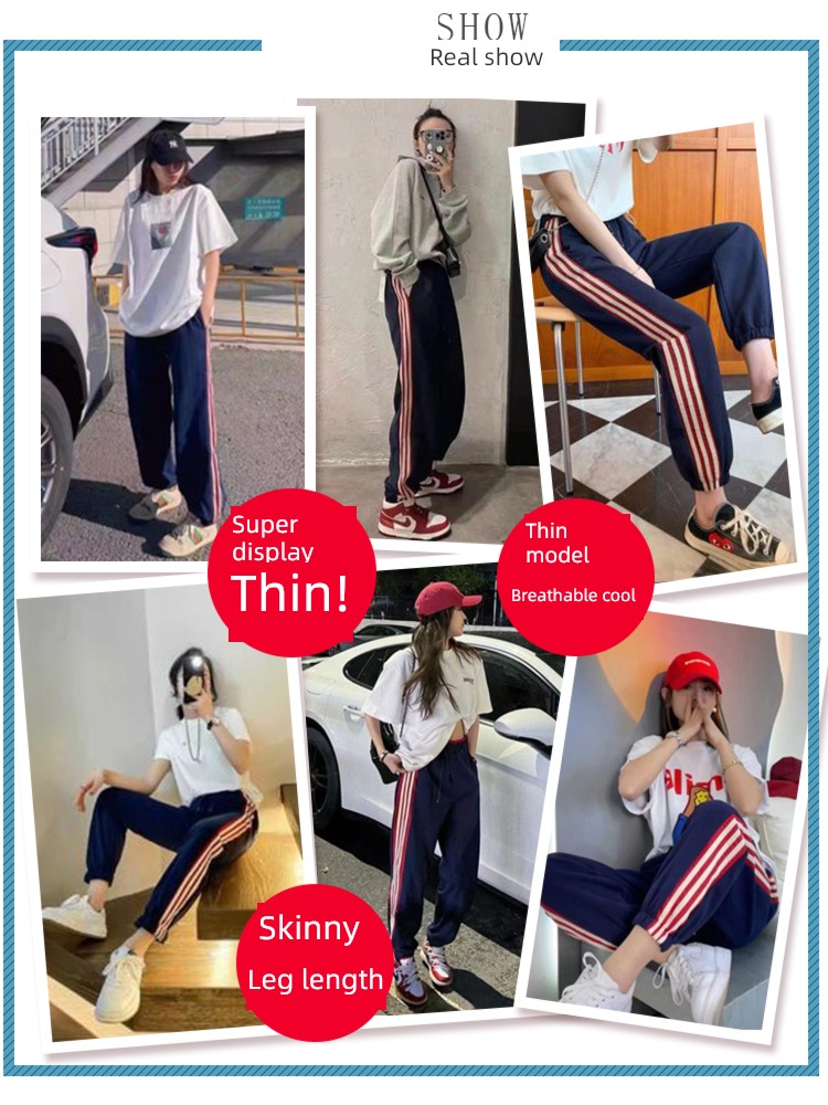 Plush Spring, autumn and winter High waist leisure time Tie one's feet Sports pants