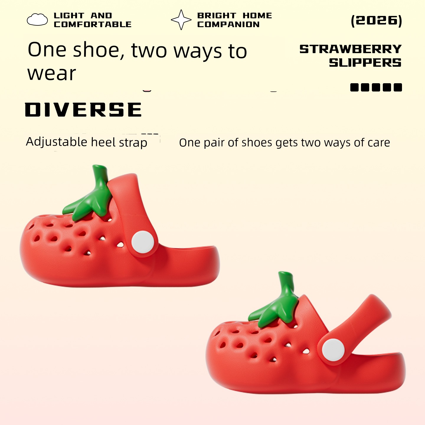 Latetime Cute Strawberry Hole Shoes Kidsren's Slippers for Boys and Girls Summer Outer Wear 2026 New Baby Slippers — 4