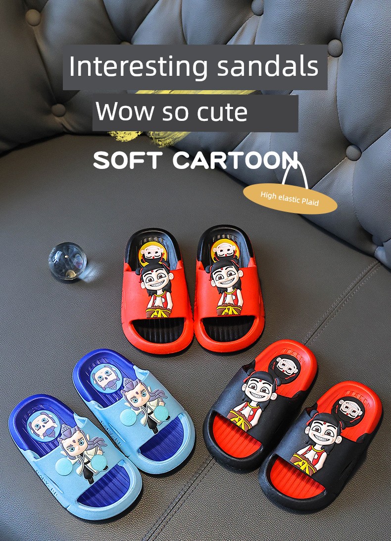 2025 New Arrival Nezha Slippers AO C Slippers Kids Summer Home Soft Bottom Non Slip Baby Summer Slippers Boys and Girls — 2