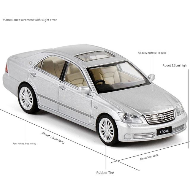 JKM 1 64 alloy car model Toyota Crown car model 12th generation old model CROWN metal car undercarriage