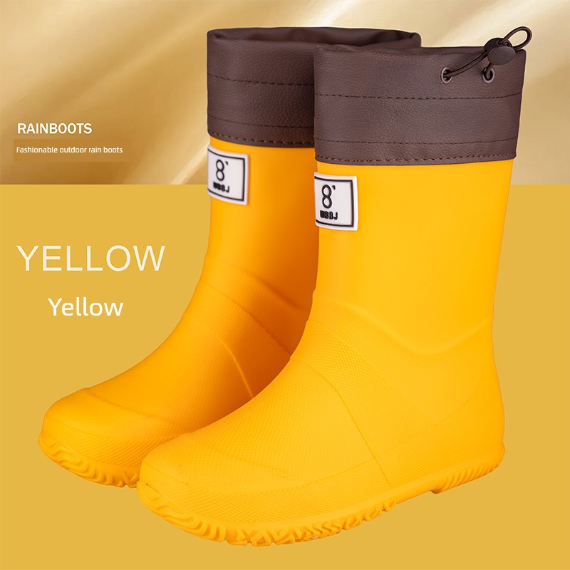 Children's Lightweight Rain Boots, Foldable Rain Boots for Men and Women, Couple's Rain Boots for Rainforest Hiking, Non-Slip Waterproof Shoes, Mid-High — 3