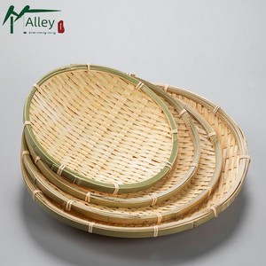 Hand-Woven round Tray Washing Vegetable Basket Steamed Bread Basket