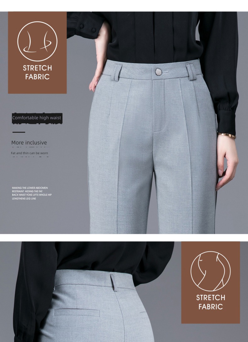 ma'am Plush middle age mom spring and autumn Suit pants