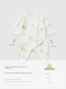 Tongtai Baby Jumpsuit Summer Pure Cotton Newborn Clothes Newborn Baby Butterfly Romper Suit Gown 2 Pieces