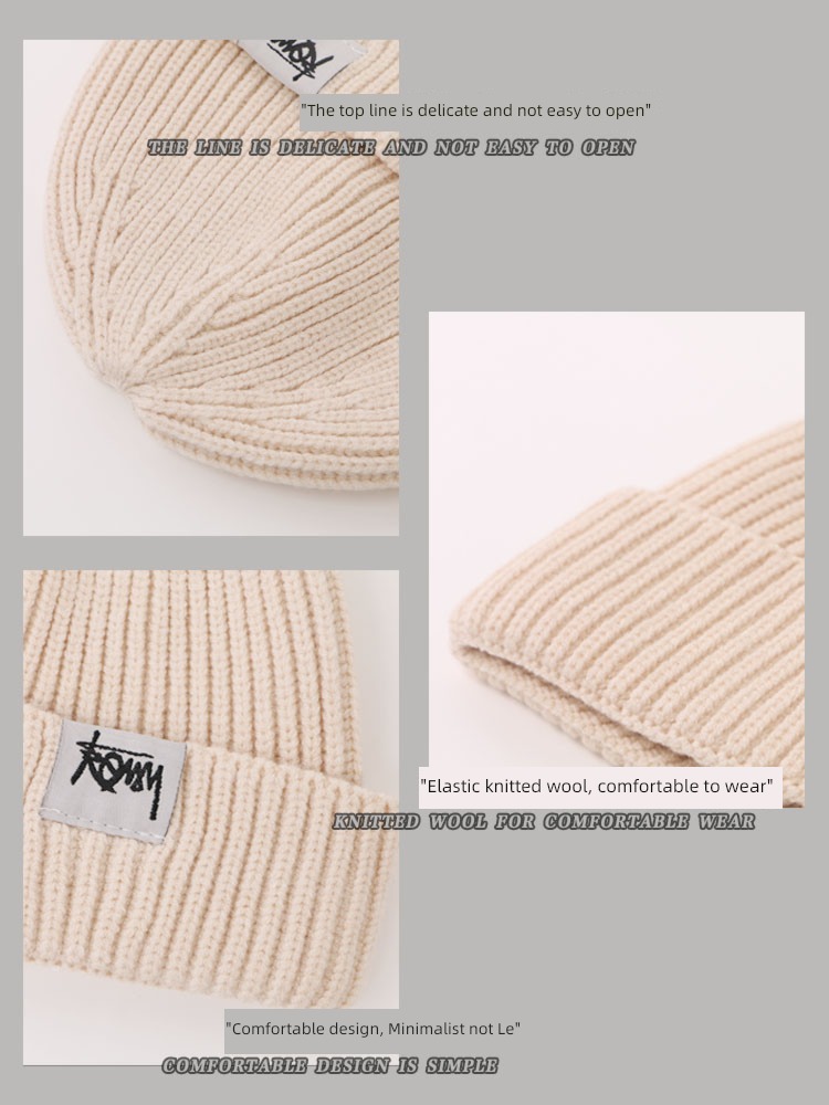 Wang Yibo Autumn and winter Local ruffian solar system female knitting Hat