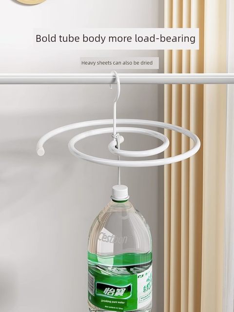 Duvet drying artifact household balcony outdoor bay window spiral cooling quilt rack bed sheet quilt cover stainless steel coat rack