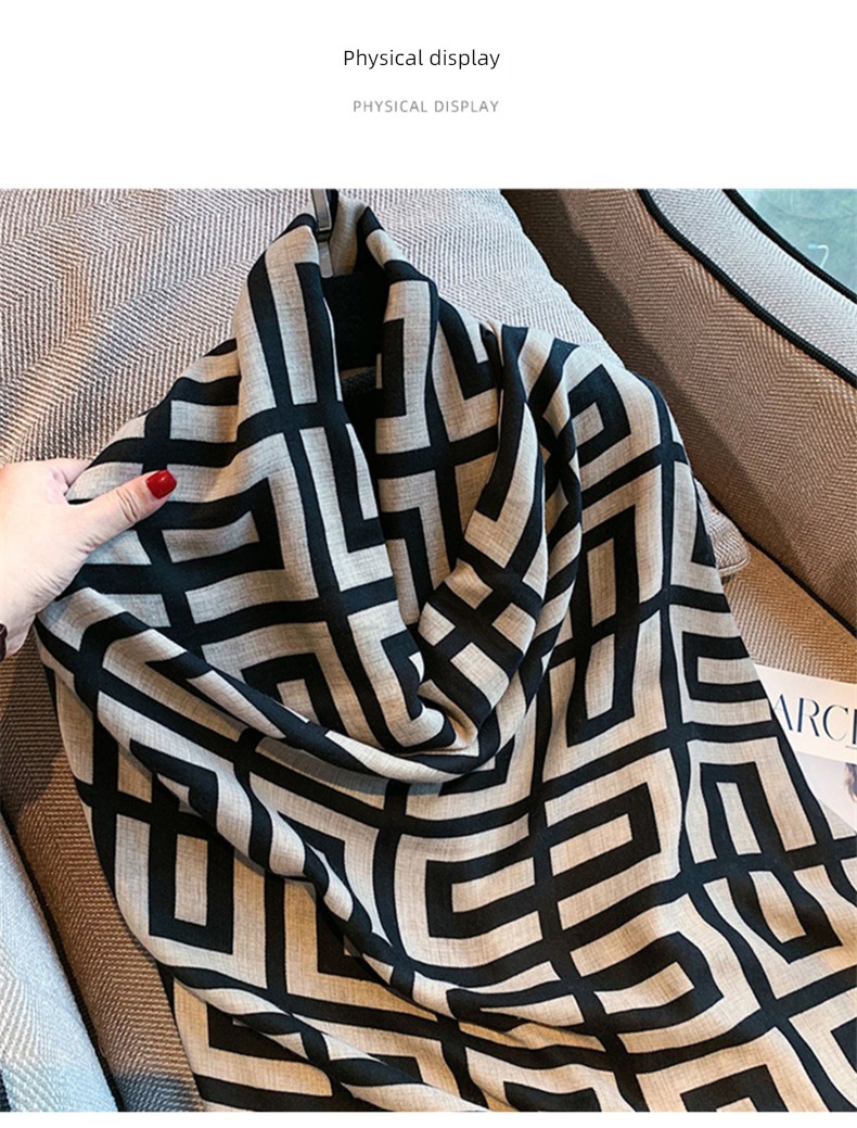 winter female Spring and Autumn Travel Cotton and hemp fashion Silk scarf