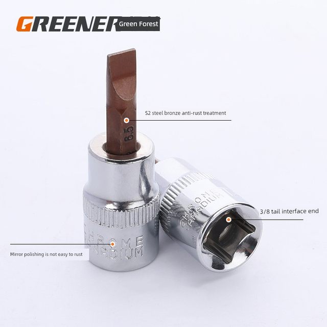 Green Forest Tool T40 Inner Plum Blossom Rotary Tool Head Electric Hexagonal Sleeve M10 Wind Cannon Pneumatic Wrench Set