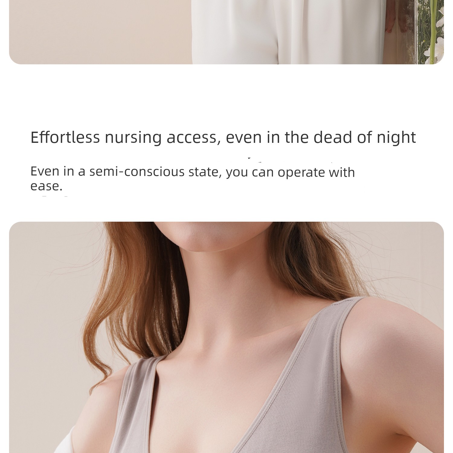 Pure Cotton Nursing Bra, Sleep-Friendly Maternity Bra, Vest-Style Postpartum Breastfeeding Bra, Suitable for Sleeping, Anti-Sagging, Thin Style — 16