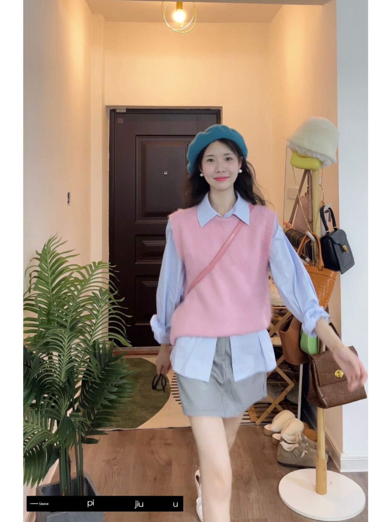 Little fragrance Women's wear Salt system early spring shirt knitting Vest