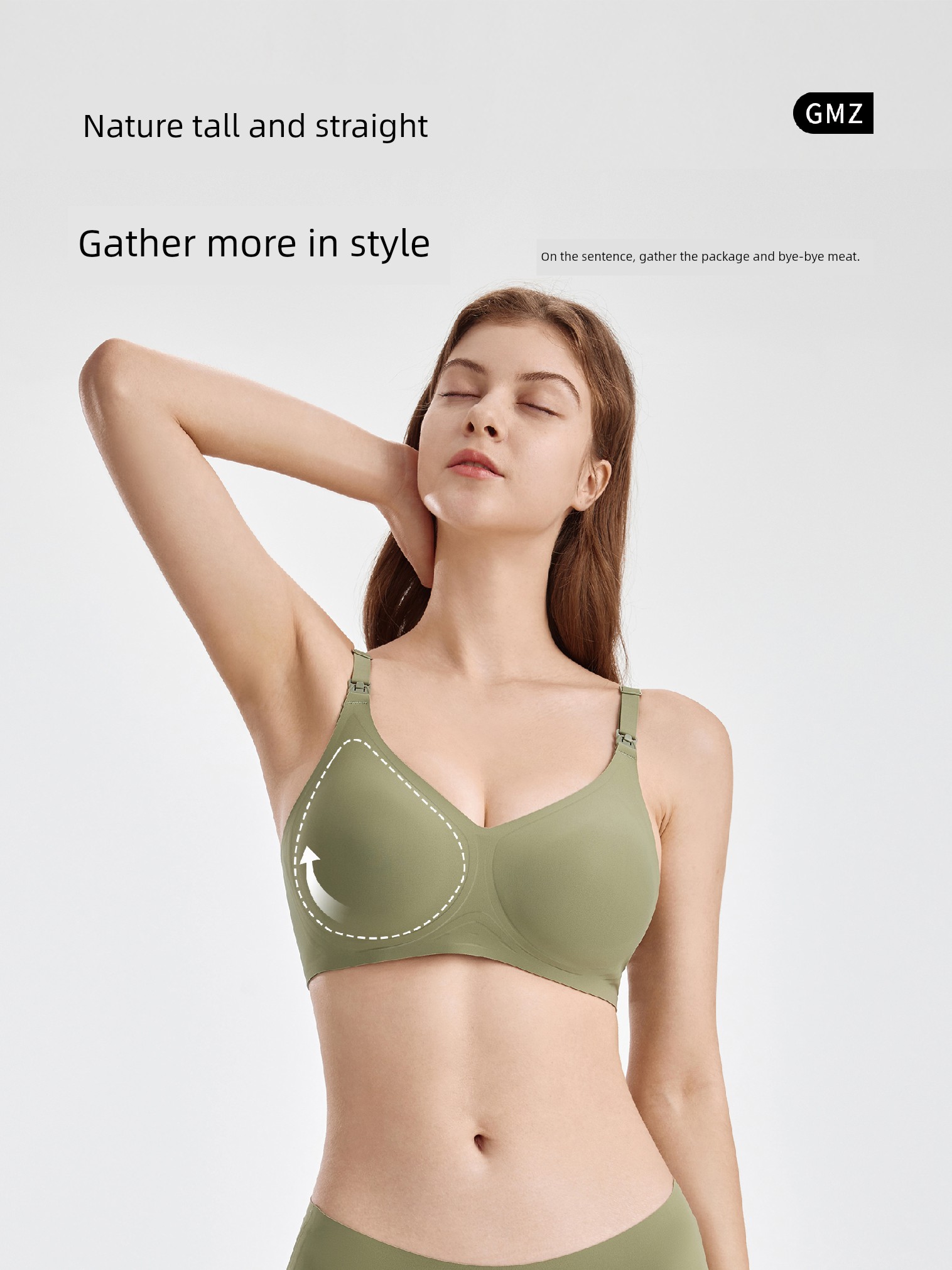 GE Meizi Breastfeeding Intimates Push up and Anti-Sagging Postpartum Feeding Spring and Summer Exclusive for Pregnancy Pregnant Women Bra Seamless — 2